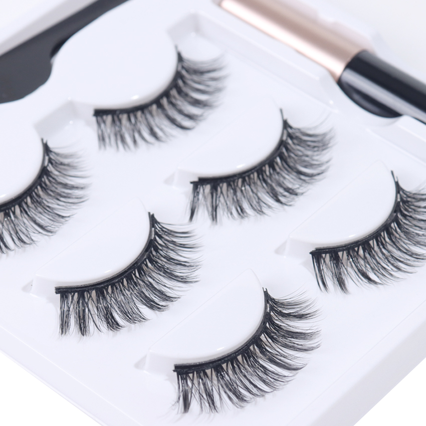 Global Boutique™ Magnetische Wimpern | 3 Paare mit Eyeliner (2+1 KOSTENLOS)