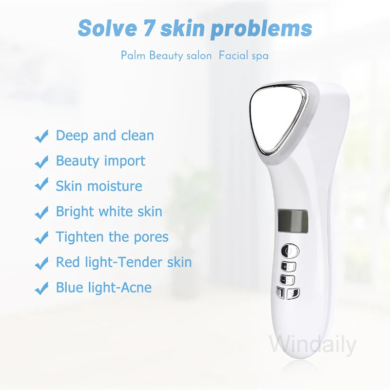 Neue heiße kalte Hammer Gesichts massage gerät Hauts traffung führte Facelift ing Schönheit Instrument Vibration Massage Gesicht Hautpflege-Tool